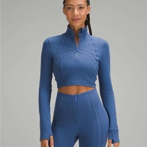 Lululemon Blue Long Sleeve Crop Top - Size 4